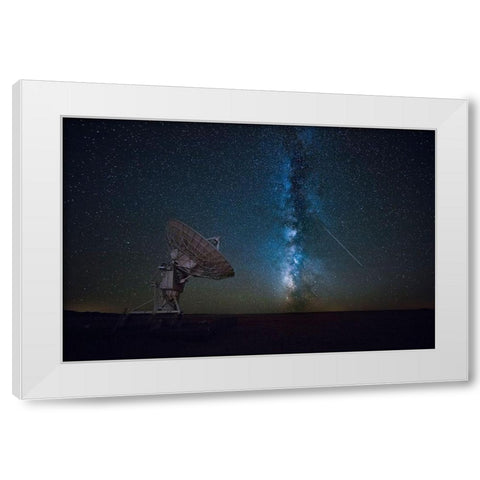 From The Universe White Modern Wood Framed Art Print by Zheng, Michael