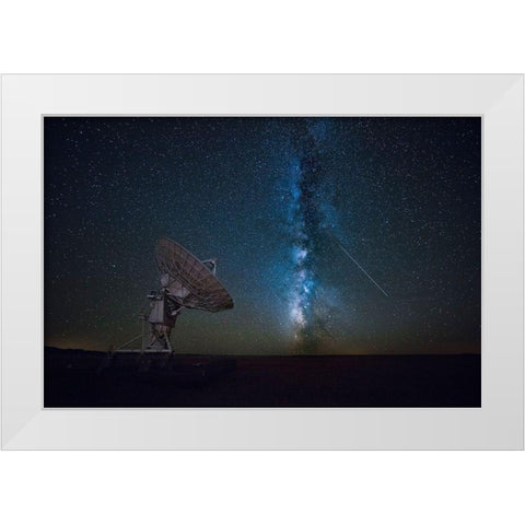 From The Universe White Modern Wood Framed Art Print by Zheng, Michael