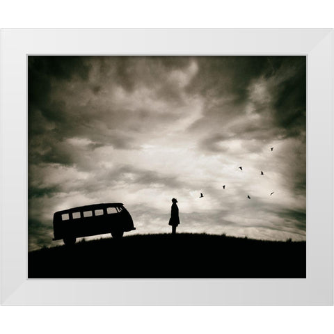 Freedom White Modern Wood Framed Art Print by Damsten, Petri