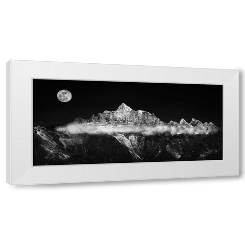 The Jade Belt White Modern Wood Framed Art Print by Selions
