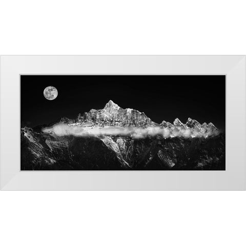 The Jade Belt White Modern Wood Framed Art Print by Selions