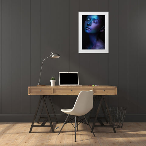 Space White Modern Wood Framed Art Print by Malikov, Alex