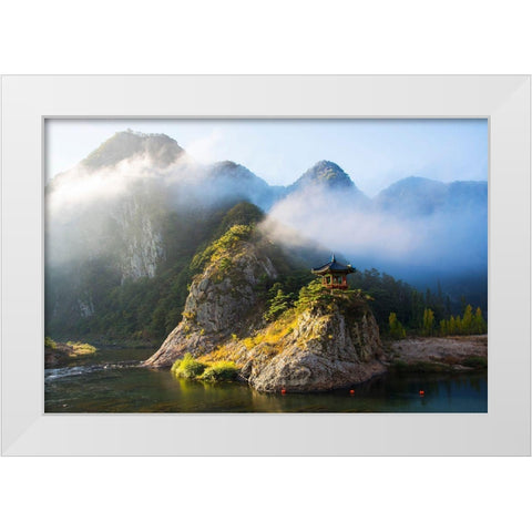 Wollyubong White Modern Wood Framed Art Print by Namkoong, Bongok