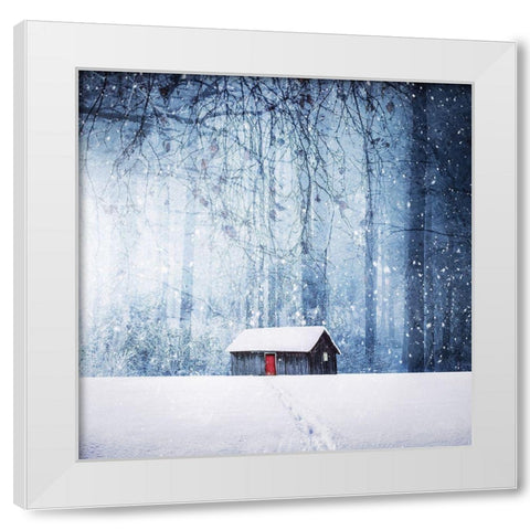 Winter White Modern Wood Framed Art Print by Hamiti, Bess