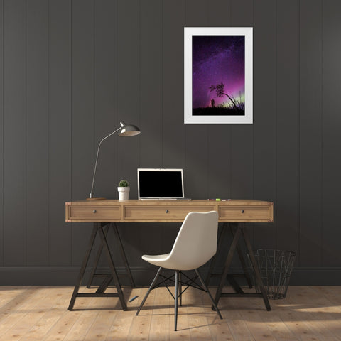 Under The Stars - 1 White Modern Wood Framed Art Print by Ifrim, Sorin