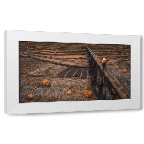 An Old Canal White Modern Wood Framed Art Print by TIANQI