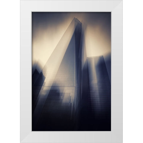 Nyc White Modern Wood Framed Art Print by Della Latta, Massimo