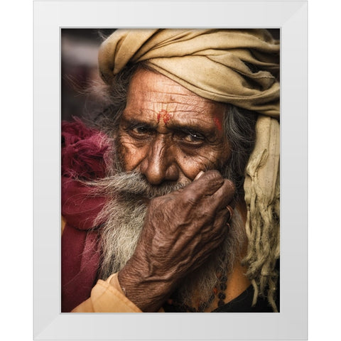 Red And Yellow White Modern Wood Framed Art Print by Jonas, Nadav