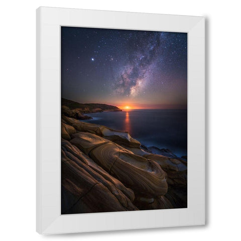 Lonely Planet White Modern Wood Framed Art Print by Fan, Tim