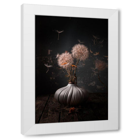 Feel The Spring White Modern Wood Framed Art Print by Kazamil, Farid