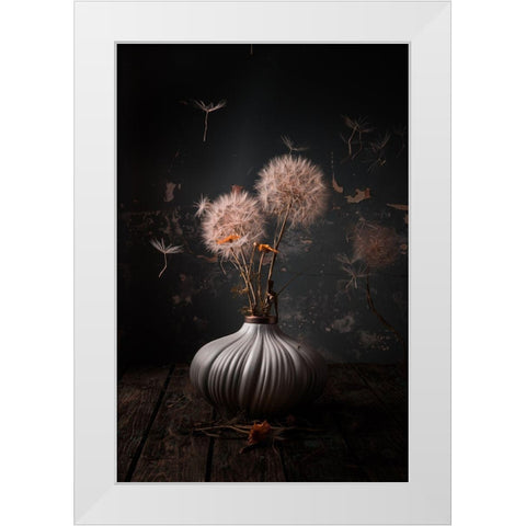 Feel The Spring White Modern Wood Framed Art Print by Kazamil, Farid