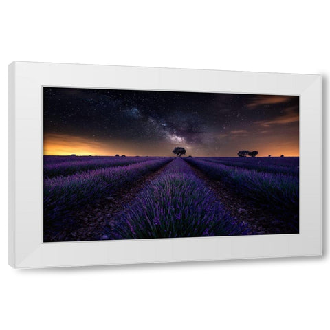 Fields Of Castilla White Modern Wood Framed Art Print by Ruiz Dueso, Jorge