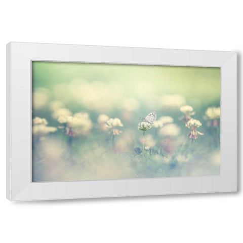 Small World White Modern Wood Framed Art Print by Suzuki, Takashi