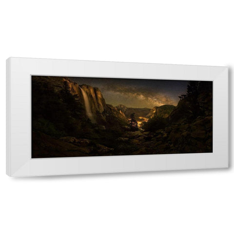 Yosemite Falls White Modern Wood Framed Art Print by Zhang, Yan