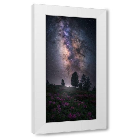 Art Of Night V White Modern Wood Framed Art Print by F. Turienzo, Carlos