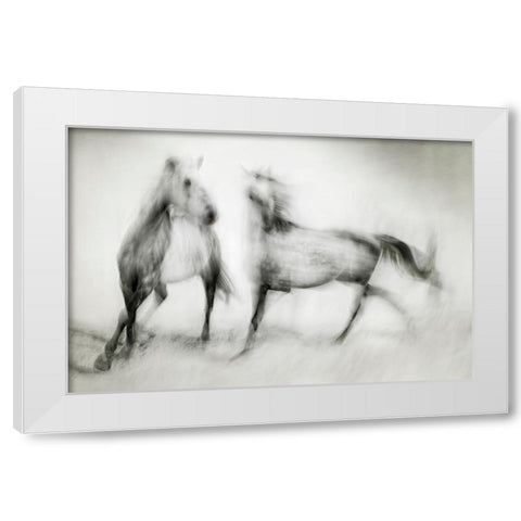 Shivers White Modern Wood Framed Art Print by Benezech, Martine