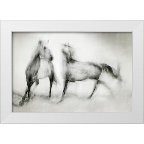 Shivers White Modern Wood Framed Art Print by Benezech, Martine