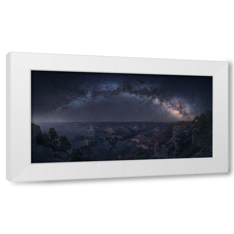 Grand Canyon - Art Of Night White Modern Wood Framed Art Print by F. Turienzo, Carlos