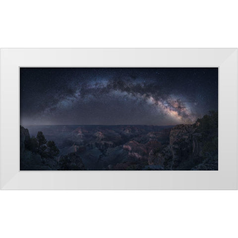 Grand Canyon - Art Of Night White Modern Wood Framed Art Print by F. Turienzo, Carlos
