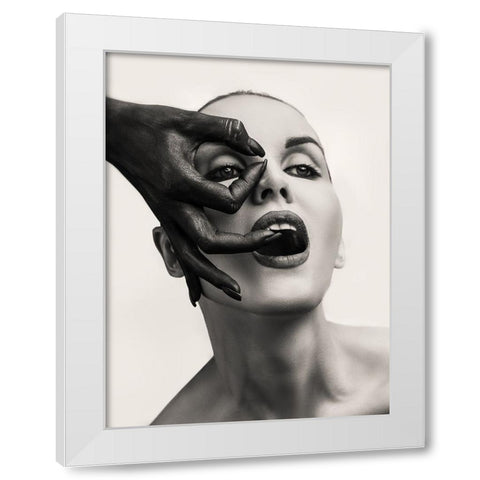 ItS Ok White Modern Wood Framed Art Print by VALEVICIUS, AURIMAS