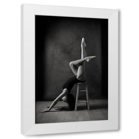 Recline White Modern Wood Framed Art Print by Ashton-Jones, Howard
