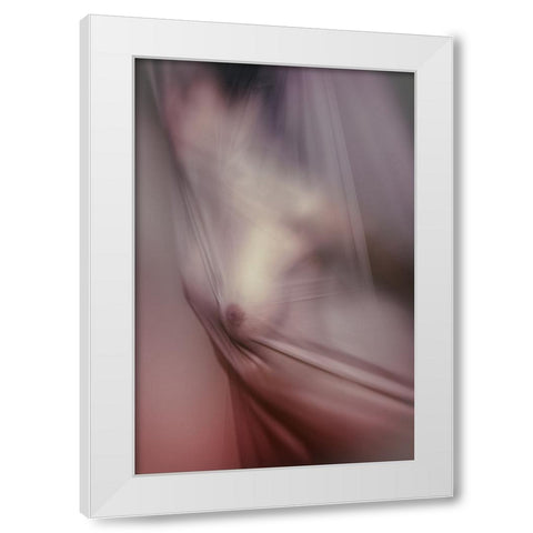 Veil White Modern Wood Framed Art Print by Bartal, Balazs
