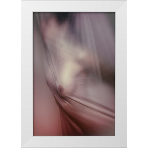 Veil White Modern Wood Framed Art Print by Bartal, Balazs