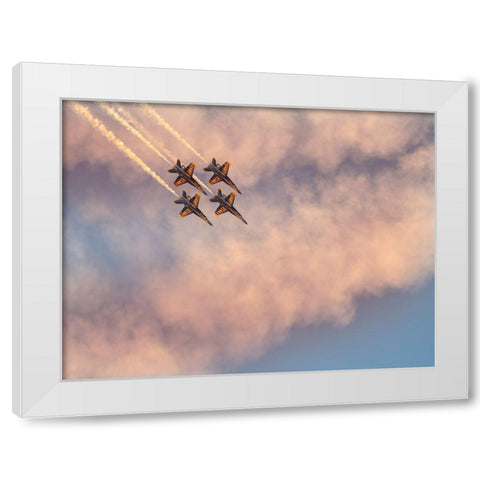 Us Navy White Modern Wood Framed Art Print by Tseng, Judy