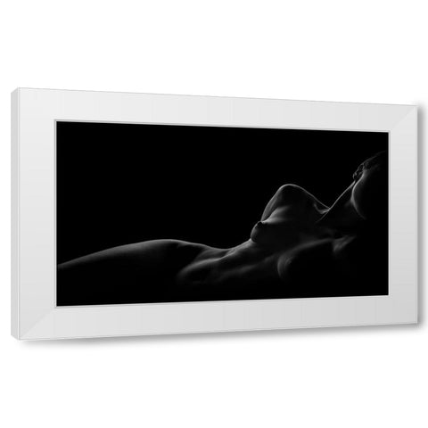 Silhouette White Modern Wood Framed Art Print by Valevicius, Aurimas