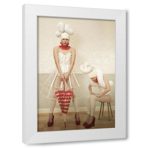Modern Barock III White Modern Wood Framed Art Print by von Diepenbroek, Christine
