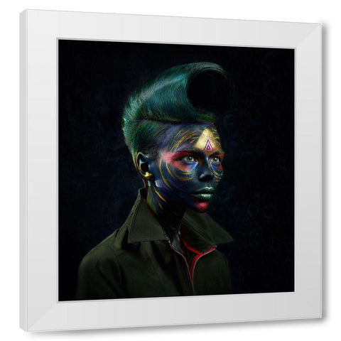 Mod 19 White Modern Wood Framed Art Print by Kovalev, Ivan