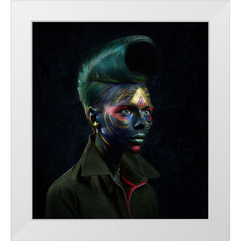 Mod 19 White Modern Wood Framed Art Print by Kovalev, Ivan