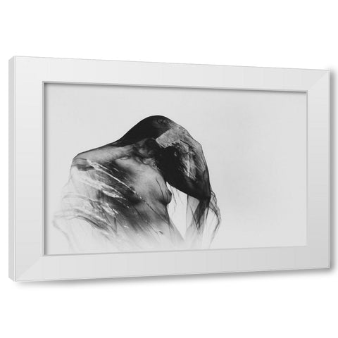 Wild Is The Wind White Modern Wood Framed Art Print by Tuinenga, Jacob