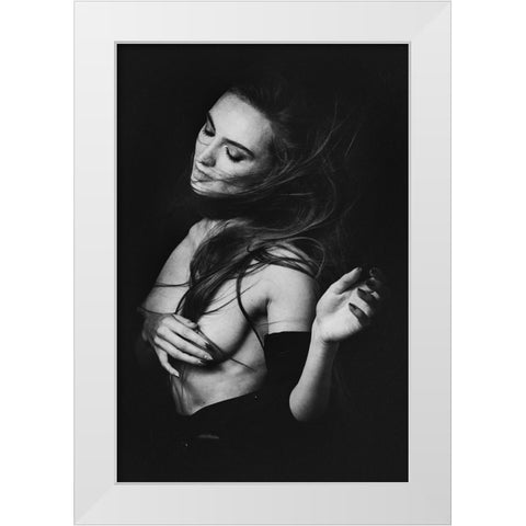 Nataleen White Modern Wood Framed Art Print by Rise, Zachar