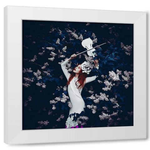 Musique De Beautac White Modern Wood Framed Art Print by Bolgov (Axe), Ruslan