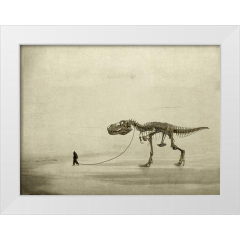 The Walk White Modern Wood Framed Art Print by Hummel, Jeffrey