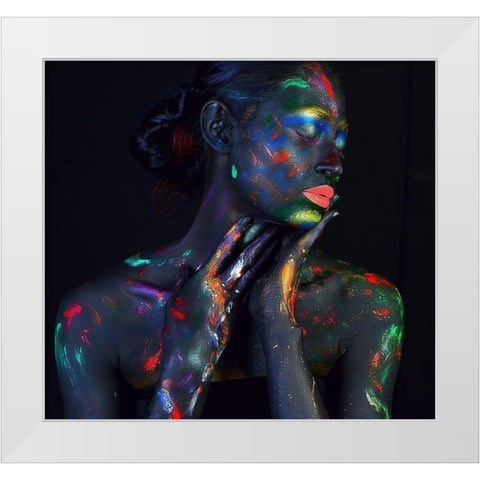 Jui White Modern Wood Framed Art Print by Mahfuz, James