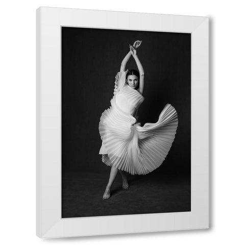 Amour Impur White Modern Wood Framed Art Print by Naderi, Peyman