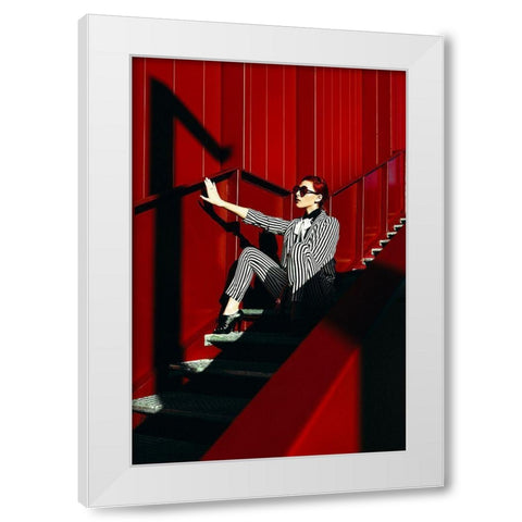 Fashion Geometry White Modern Wood Framed Art Print by Bolgov, Ruslan