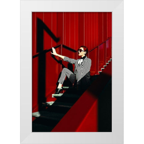 Fashion Geometry White Modern Wood Framed Art Print by Bolgov, Ruslan