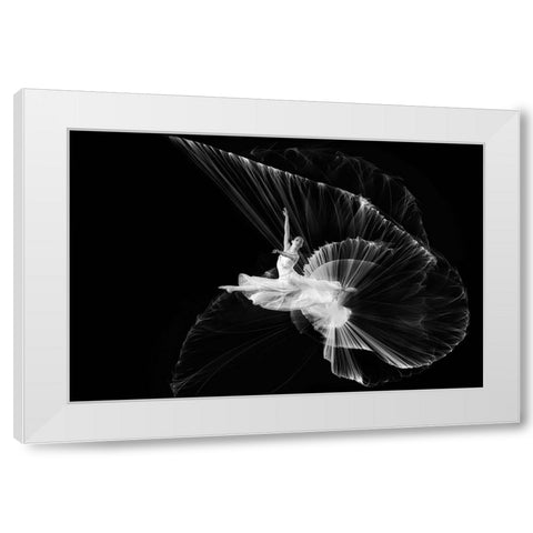 Come...Let Dance White Modern Wood Framed Art Print by Nugraha, Handi