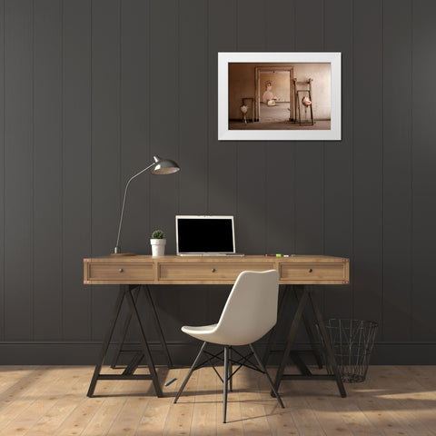 Framed White Modern Wood Framed Art Print by Von Diepenbroek, Christine