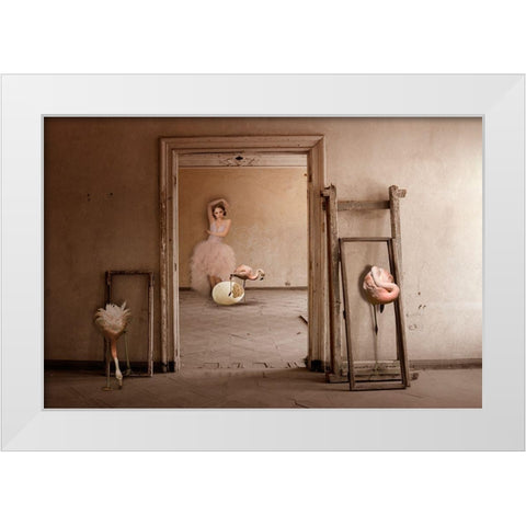 Framed White Modern Wood Framed Art Print by Von Diepenbroek, Christine