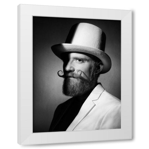 Beard Culture White Modern Wood Framed Art Print by Aristoteles, David