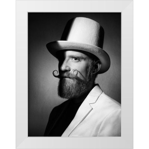 Beard Culture White Modern Wood Framed Art Print by Aristoteles, David