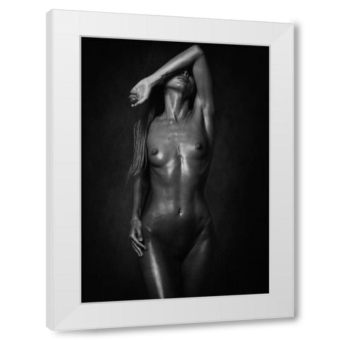 Stas White Modern Wood Framed Art Print by Rise, Zachar