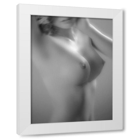 Nude Art White Modern Wood Framed Art Print by Thien Vu, Vu