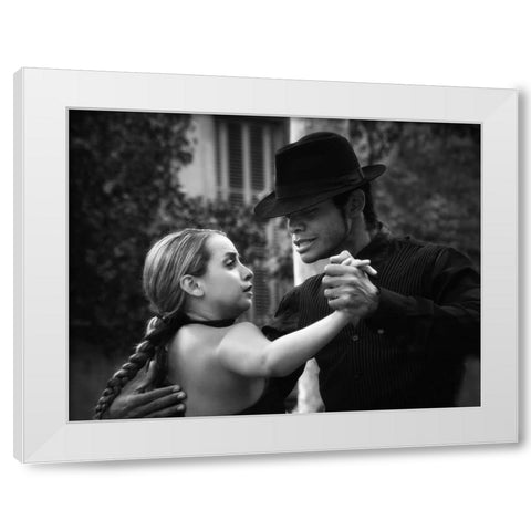 Passion On The Streets White Modern Wood Framed Art Print by Depaepe, Yvette