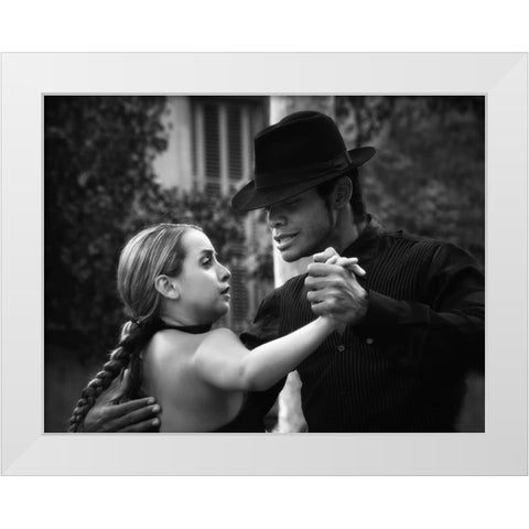 Passion On The Streets White Modern Wood Framed Art Print by Depaepe, Yvette