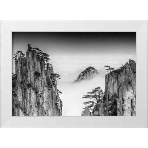 Er?App White Modern Wood Framed Art Print by Chenzhe